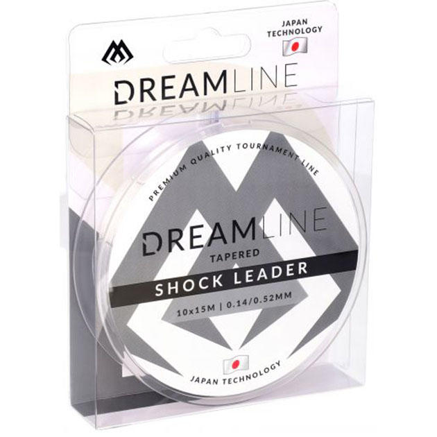 Шок лидер конусный Mikado DREAMLINE TAPERED SHOCK LEADER (0.14-0.52 мм/10 шт x 15 м) прозрачный