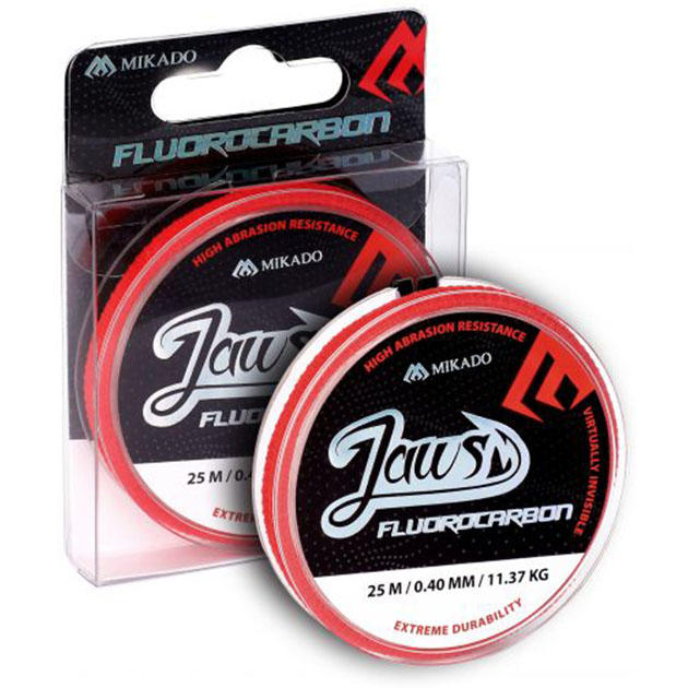 Леска флюрокарбоновая Mikado JAWS FLUOROCARBON 0,45 (25 м) - 13.44 кг.