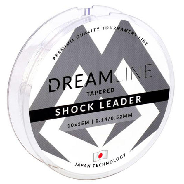 Шок лидер конусный Mikado DREAMLINE TAPERED SHOCK LEADER (0.14-0.52 мм/10 шт x 15 м) прозрачный