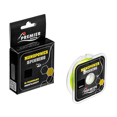 Леска Premier Fishing Monopower Spinning Nylon  d0,16мм 2,80кг 100м желтый