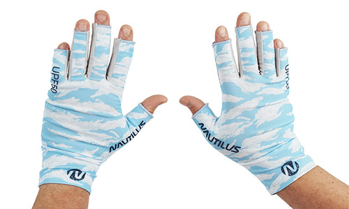 Перчатки летние Nautilus spf50 lite gloves pro цв. blue р-р.   M/L